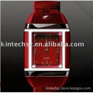 New fashion Waterproof  Qaun-band mobile Watch mobile phone W08